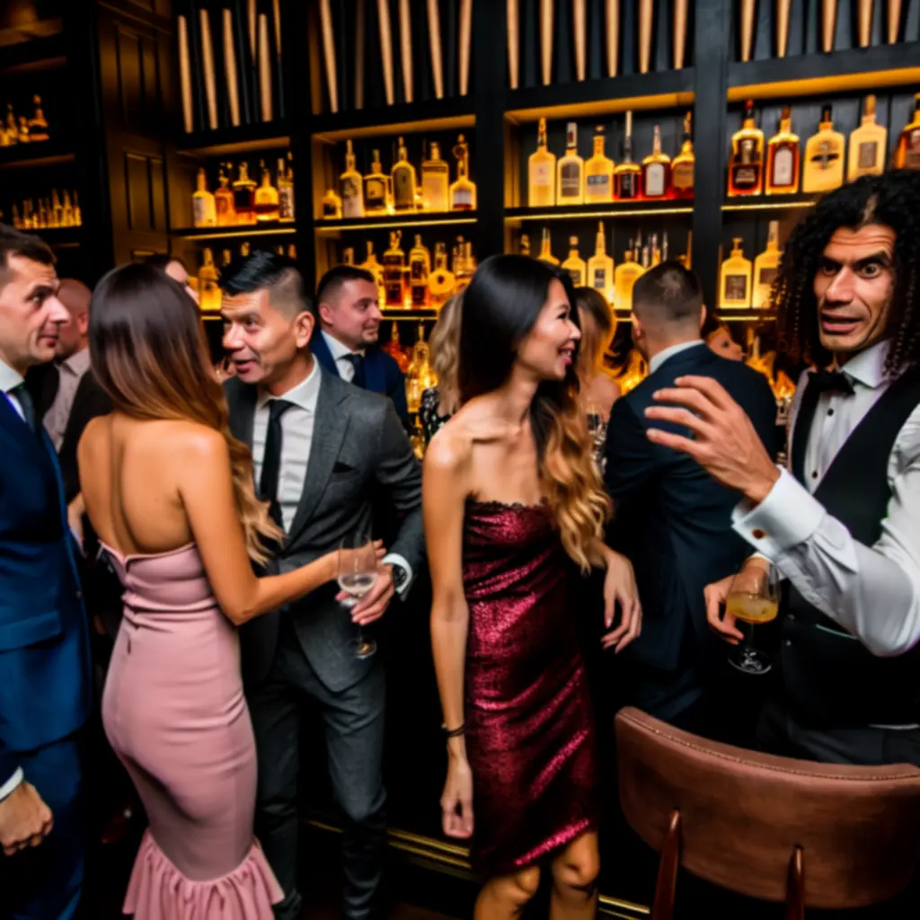 Elegancki bar w GrandsSpa z gośćmi rozmawiającymi przy autorskich koktajlach